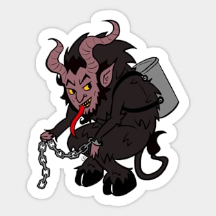 Krampus in Brown Sticker